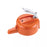 Service Ideas ECALS22PBLK 2.4L Airpot with ELLOR Levor Orange Lid and Drip Trays