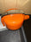 Service Ideas ECALS22PBLK 2.4L Airpot with ELLOR Levor Orange Lid and Drip Trays